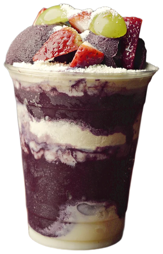 Copo de açaí com frutas